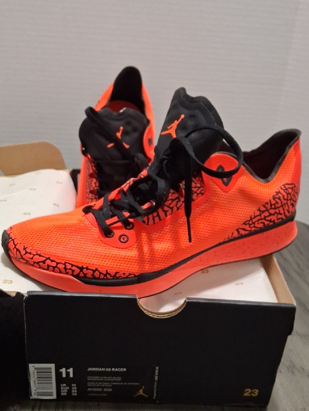 Nike Jordan 23 Racer Men's Shoes - Bright Orange/Black